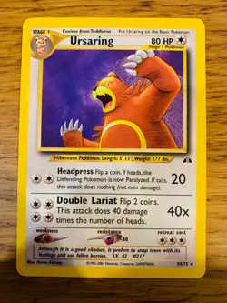 Ursaring (34/75) Rare Neo Discovery Set Pokemon Card! FREE P&P! - Image 2