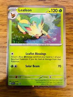 NEAR MINT! Leafeon SVP 170 Prismatic Evolutions Black Star Promo Pokemon Card! - Image 1