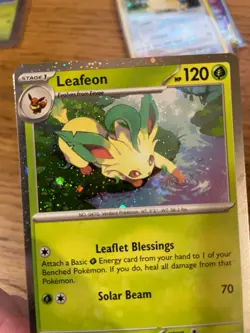 NEAR MINT! Leafeon SVP 170 Prismatic Evolutions Black Star Promo Pokemon Card! - Image 3