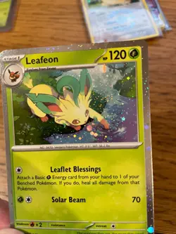 NEAR MINT! Leafeon SVP 170 Prismatic Evolutions Black Star Promo Pokemon Card! - Image 4