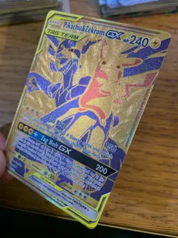 N-MINT! Pikachu & Zekrom SM248 Sun & Moon Tag Team Gold Promo Pokemon Card! - Image 4