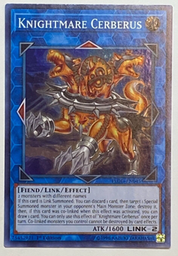 Yugioh - Knightmare Cerberus - FLOD-EN045 - NM - Super Rare - Holo - 1st - 2018 - Image 1