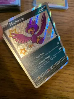 NEAR MINT! Murkrow (181/091) Paldean Fates Baby Shiny Rare Pokemon Card! - Image 3