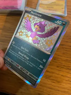 NEAR MINT! Murkrow (181/091) Paldean Fates Baby Shiny Rare Pokemon Card! - Image 4