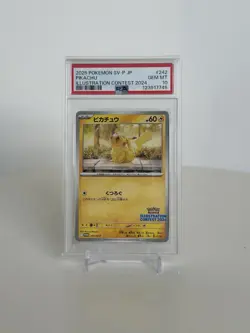 Carte Pokemon Pikachu 242/SV-P Promo Illustration Contest 2024 Grade 10 PSA - Image 1