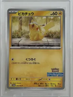 Carte Pokemon Pikachu 242/SV-P Promo Illustration Contest 2024 Grade 10 PSA - Image 3