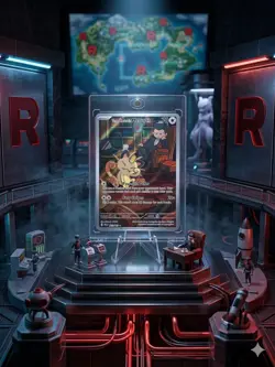 Pokemon TCG Team Rockets Meowth Card 203/182 Destined Rivals - Image 1