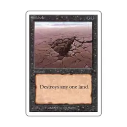 WotC MtG Unlimited Sinkhole (C) VG - Image 1