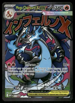 Pokemon Cards Mega Charizard X ex 023 Mega Evolution Promo Holo NM - Image 1