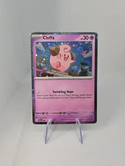 Cleffa 095 SVP Scarlet & Violet Promo Cosmos Holo w/ 2 Swirls Pokemon TCG - Image 1