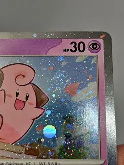 Cleffa 095 SVP Scarlet & Violet Promo Cosmos Holo w/ 2 Swirls Pokemon TCG - Image 3