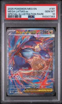 Pokemon Mega Latias ex Mega Evolution Special Illustration Rare #181 PSA 10 - Image 1