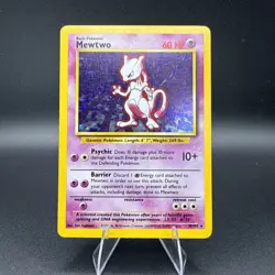 Pokemon TCG Mewtwo Holo 1999 Card 10/102 NM - Image 1