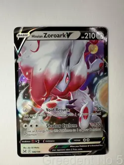 Hisuian Zoroark V 146/196 Holo V Rare Lost Origin Pokemon Near Mint - Image 1