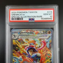 PSA 10 Greninja ex 214/167 Pokemon Twilight Masquerade Full Art Graded Card - Image 2