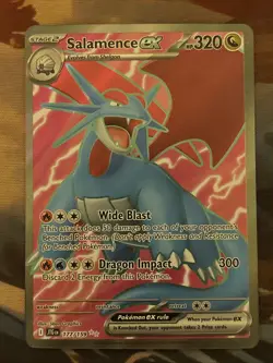 Pokemon Salamence ex 177/159 Sv09 Journey Together Ultra Rare Full Art Holo - Image 1