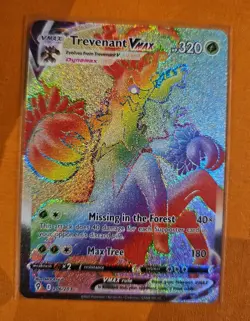 Pokemon SWSH Evolving Skies - Trevenant VMAX Rainbow Secret Rare 206/203 - Image 1