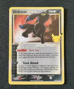 Pokemon TCG Umbreon Gold Star 17/17 Celebrations Classic Collection Holo NM - Image 1