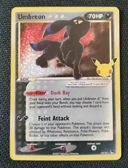 Pokemon TCG Umbreon Gold Star 17/17 Celebrations Classic Collection Holo NM - Image 1