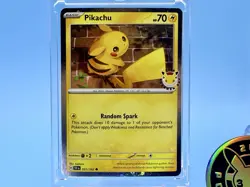 🌀2026 Pokemon Day Pikachu 051/162 Promo Holo EYE SWIRL 🌀 w/ Coin – One Touch - Image 3