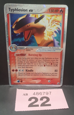 FREEPOST 2005 pokemon Unseen Forces Typhlosion EX holo 110/115 - Image 1