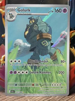Pokemon TCG Scarlet & Violet Black Bolt Golurk 123/086 Illustration Rare - Image 1