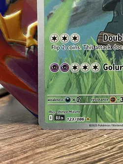 Pokemon TCG Scarlet & Violet Black Bolt Golurk 123/086 Illustration Rare - Image 4