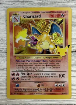 Pokemon TCG Celebrations 4/102 Charizard Holo Rare - Image 1