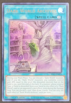 Yugioh TCG - 2x Dark World Archives - SR13-EN026 - NM - Ultra Rare - 2022 - 1st - Image 1