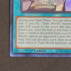 Yugioh TCG - 2x Dark World Archives - SR13-EN026 - NM - Ultra Rare - 2022 - 1st - Image 3