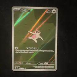 Pokemon TCG Slakoth Illustration Rare Holo 212/191 SV8 Surging Sparks Basic - Image 1