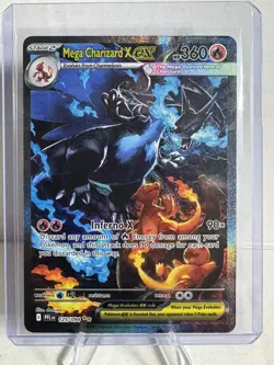 Pokemon Phantasmal Flames Mega Charizard X EX 125/094 SIR (factory slight bend) - Image 1