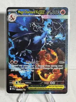 Pokemon Phantasmal Flames Mega Charizard X EX 125/094 SIR (factory slight bend) - Image 3