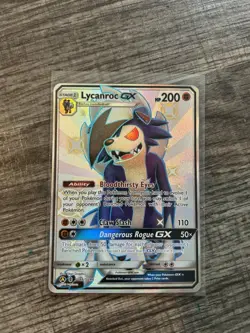 Pokemon Lycanroc GX Full Art Shiny Holo Rare Hidden Fates SV66/SV94 200 HP - Image 2
