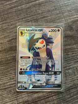 Pokemon Lycanroc GX Full Art Shiny Holo Rare Hidden Fates SV66/SV94 200 HP - Image 3