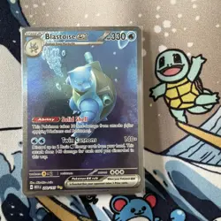 Pokemon Blastoise ex 200/165 Scarlet & Violet 151 Special Illustration Rare NM - Image 1