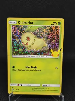 Chikorita - 2/25 - Holo - 2021 McDonald's 25th Anniversary Promo Pokemon Card - Image 1