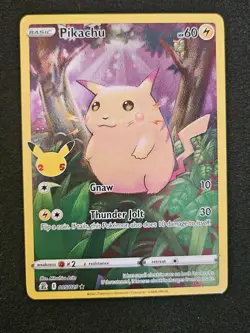 Pikachu 005/025 2021 Celebrations Set Pokemon Card Arita Art Ultra Rare Holo Lp - Image 1