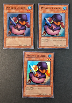 Yugioh TCG - 3x Penguin Soldier - SDj-040 - LP - Unlimited - Common Vintage 2003 - Image 1