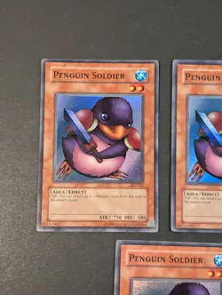 Yugioh TCG - 3x Penguin Soldier - SDj-040 - LP - Unlimited - Common Vintage 2003 - Image 5