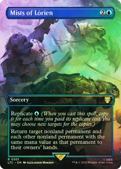 Magic The Gathering MTG MISTS OF LORIEN BORDERLESS FOIL The Lord of the Rings NM - Image 1