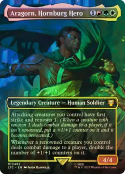 MTG ARAGORN, HORNBURG HERO BORDERLESS FOIL The Lord of the Rings NM - Image 1