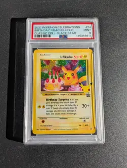 Pokemon Celebrations Classic Collection #24 Birthday Pikachu Holo PSA 9 - Image 1