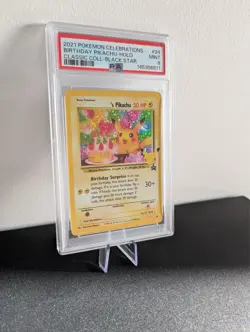 Pokemon Celebrations Classic Collection #24 Birthday Pikachu Holo PSA 9 - Image 3