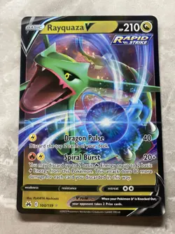 Pokemon TCG - Rayquaza V - 100/159 - Ultra Rare - Crown Zenith - Image 1