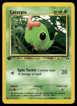 CATERPIE 53/75 COMMON NEO DISCOVERY POKEMON 1ST EDITION NM - Image 2