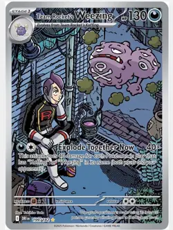 Team Rocket's Weezing SV10: Destined Rivals - Pokemon NM 199/182 - Image 1