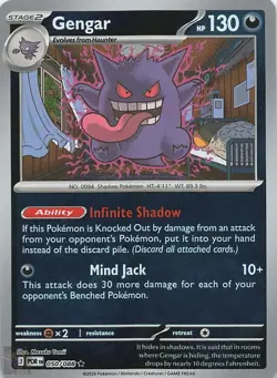 Gengar 050/088 Perfect Order Pokemon Reverse Holo Near Mint - Image 1