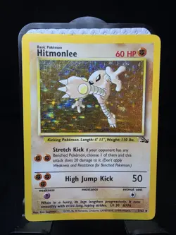 Pokemon TCG Hitmonlee 7/62 Fossil Holo Rare Unlimited MP/HP - Image 1