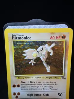 Pokemon TCG Hitmonlee 7/62 Fossil Holo Rare Unlimited MP/HP - Image 3